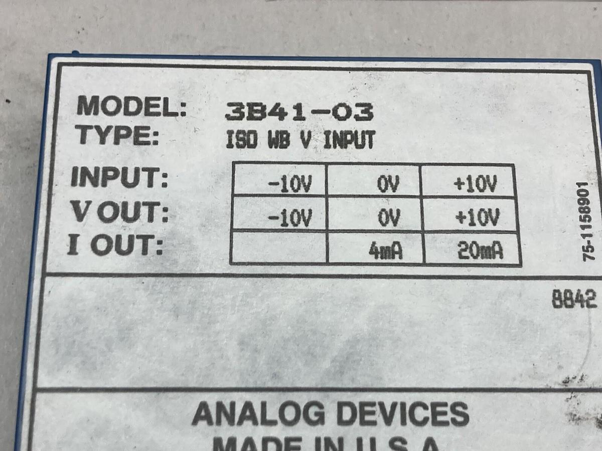Used Analog Devices,3B41-03,Isolated Wideband V Input Module