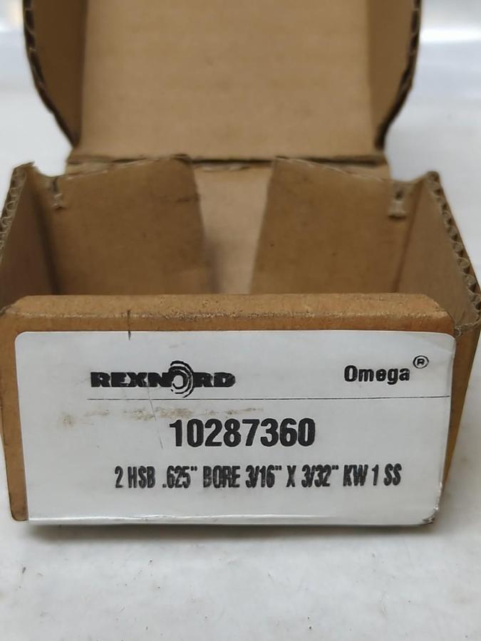 REXNORD,10287360,HUB 2HSB .625"BORE 3/16" X 3/32" KW 1SS NOS
