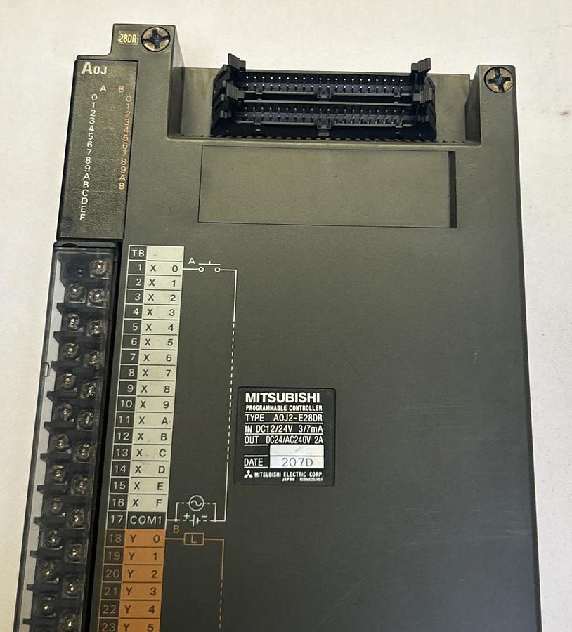 Used MITSUBISHI,A0J2-E28DR,PROGRAMMABLE CONTROLLER