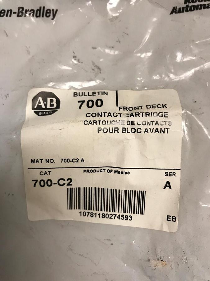 Used Allen Bradley,700-C2,Front Deck Contact Cartridge lot of 2