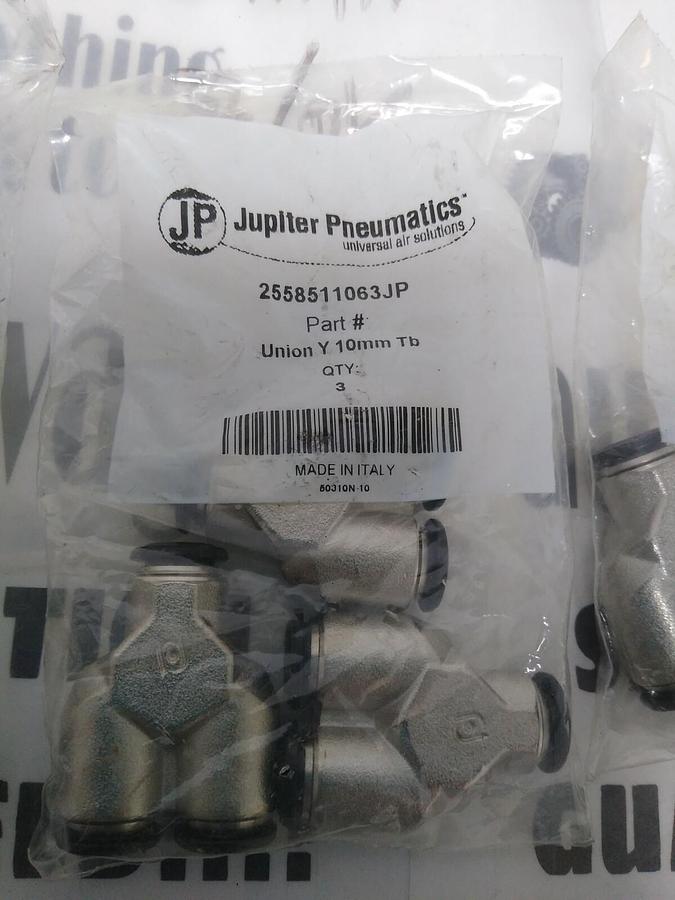 JUPITER PNEUMATICS,2558511063JP,TUBE UNION Y 10MM LOT OF 8 NOS