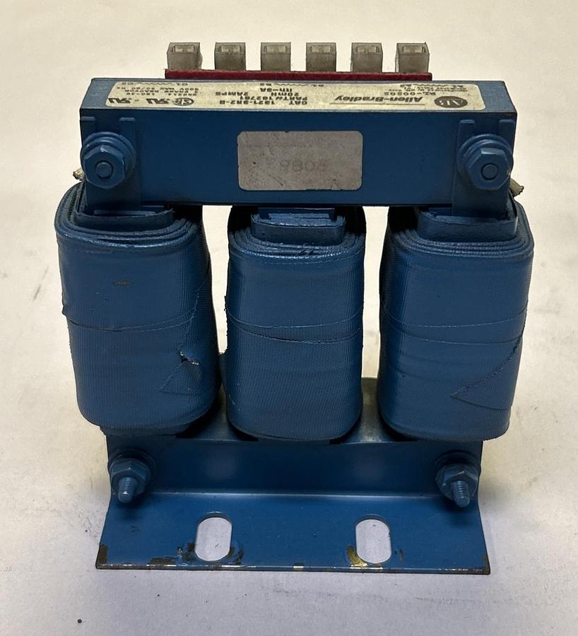 Used ALLEN BRADLEY,1321-3R2-B,LINE REACTOR 20MH 2A 600V