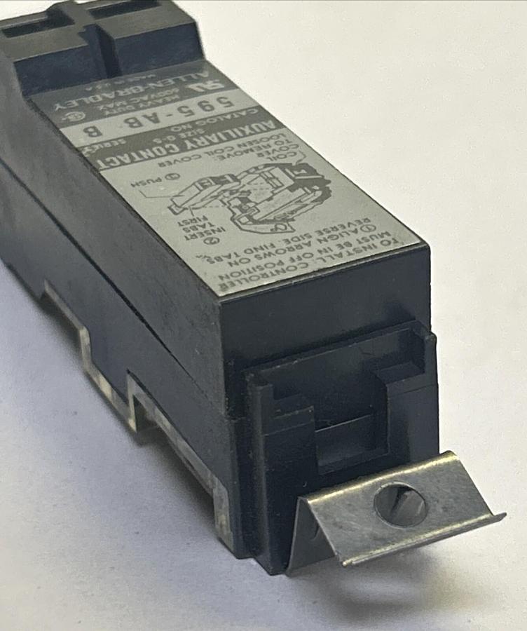 Used ALLEN BRADLEY,595-AB,AUXILIARY CONTACT SIZE 0-5