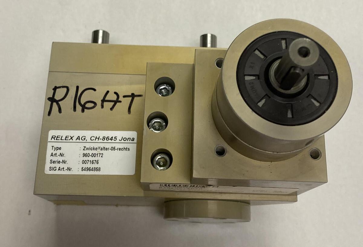 RELEX AG,54964858,RIGHT ANGULAR GEAR REDUCER NOS