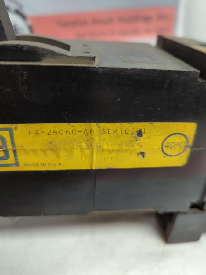 Used SQUARE D,FA24060-AB,I-LINE CIRCUIT BREAKER 60 AMP PRE-OWNED