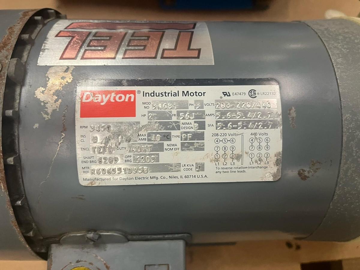 Used TEEL,SFC-3P962,CENTRIFUGAL PUMP 1-1/2"X1-3/4"X5" 2HP 3450RPM