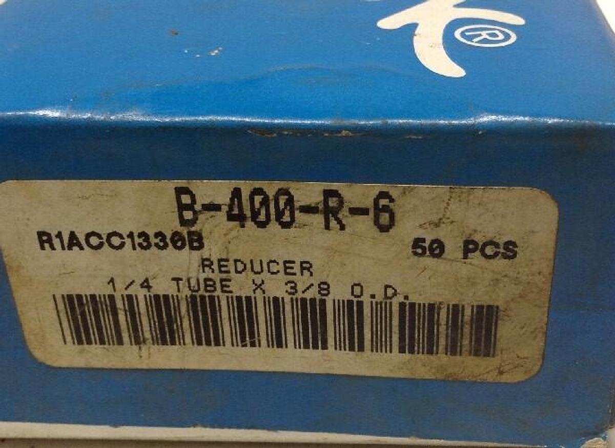 Swagelok,B-400-R-6,Reducer 1/4 Tube x 3/8 O.D. Box of 50