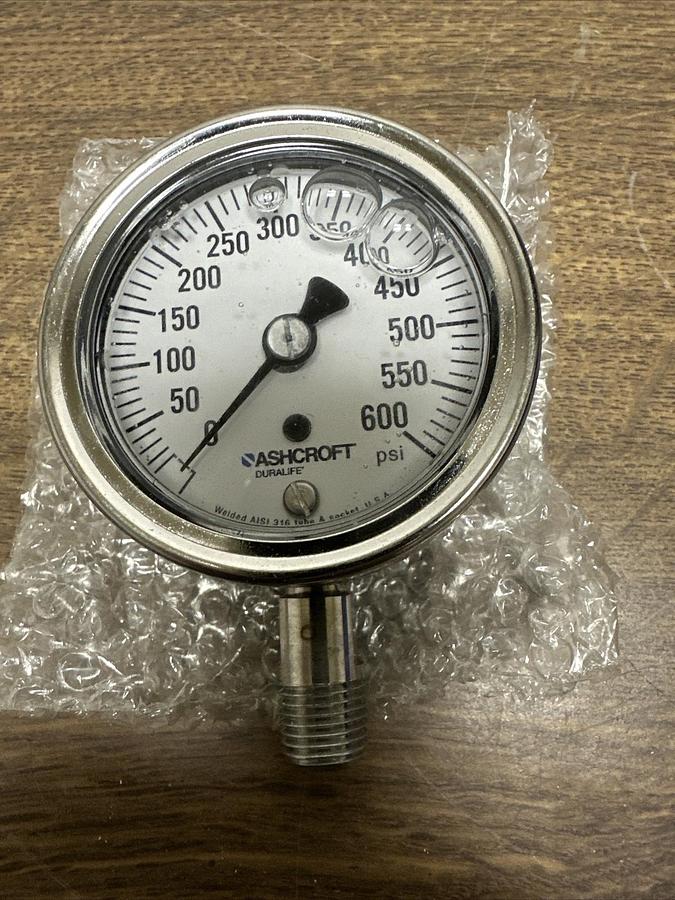Ashcroft,25-1009-SWL-02L-600#,Pressure Gauge