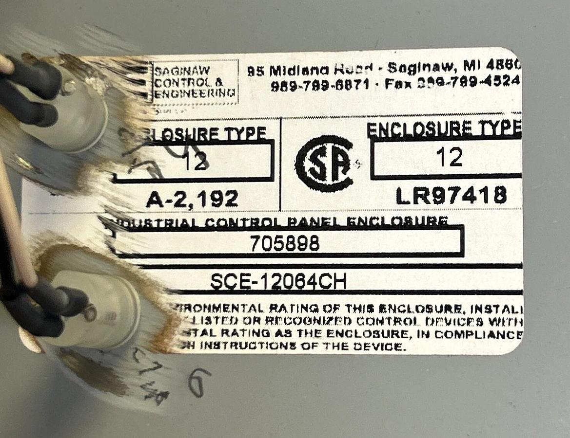 Used SAGINAW,SCE-12064CH,ENCLOSURE