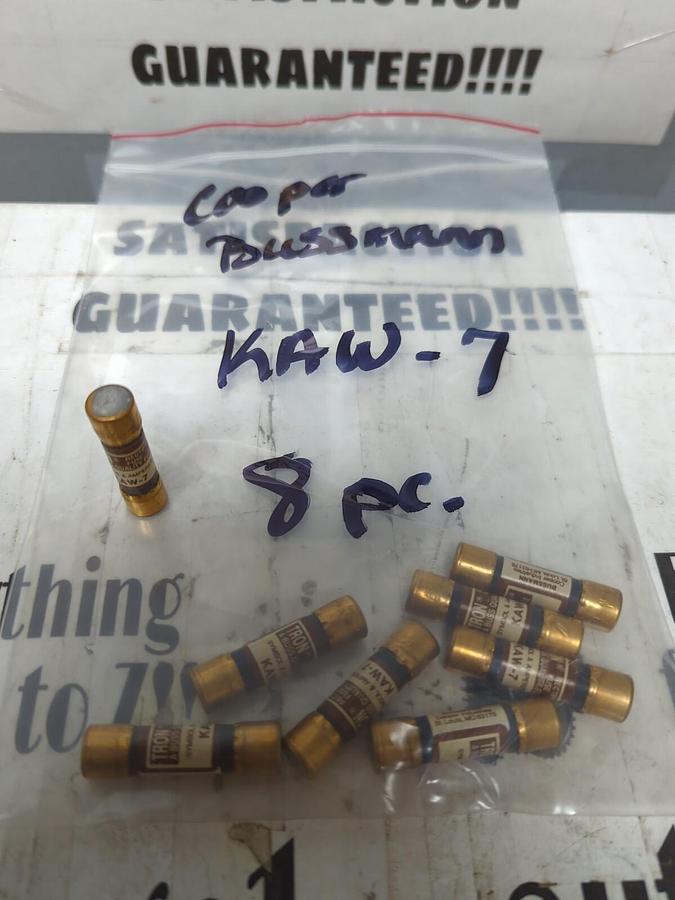 COOPER BUSSMANN,KAW-7,RECTIFIER FUSES LOT OF 8 NOS