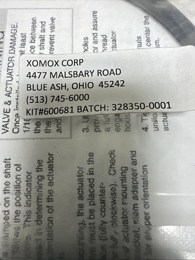 Used XOMOX,600681,Vane Type Actuator Kit