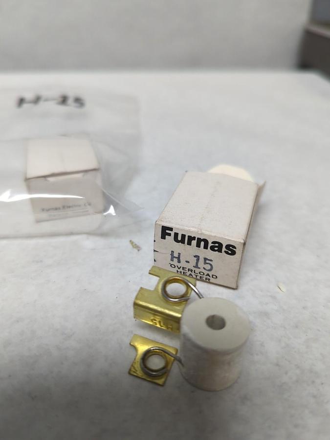 FURNAS,H-15,OVERLOAD HEATER ELEMENT COIL LOT OF 2 NOS