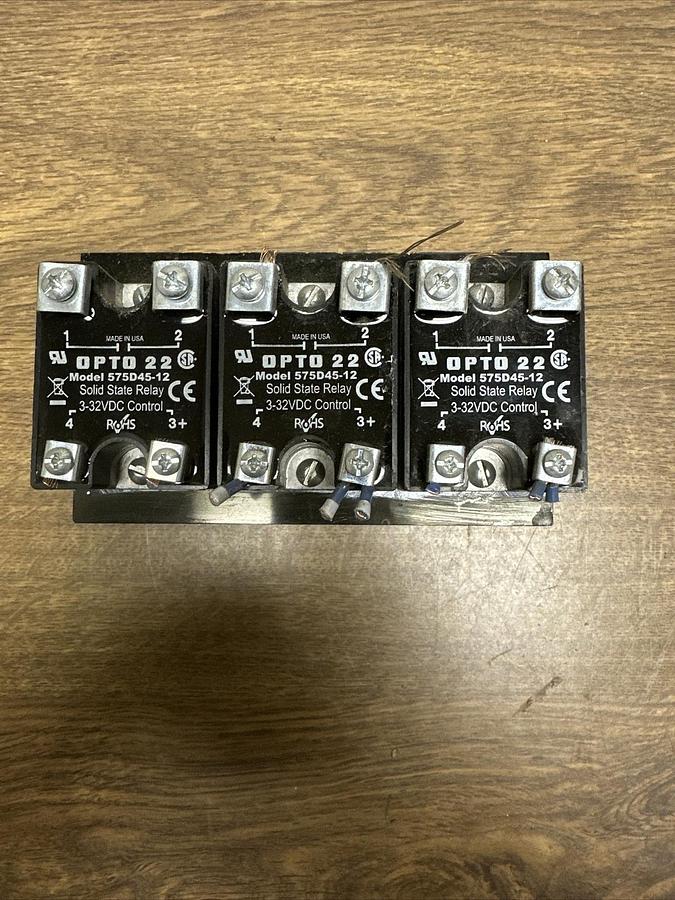 Used Opto 22,575D45-12,Solid State Relay Lot of 3