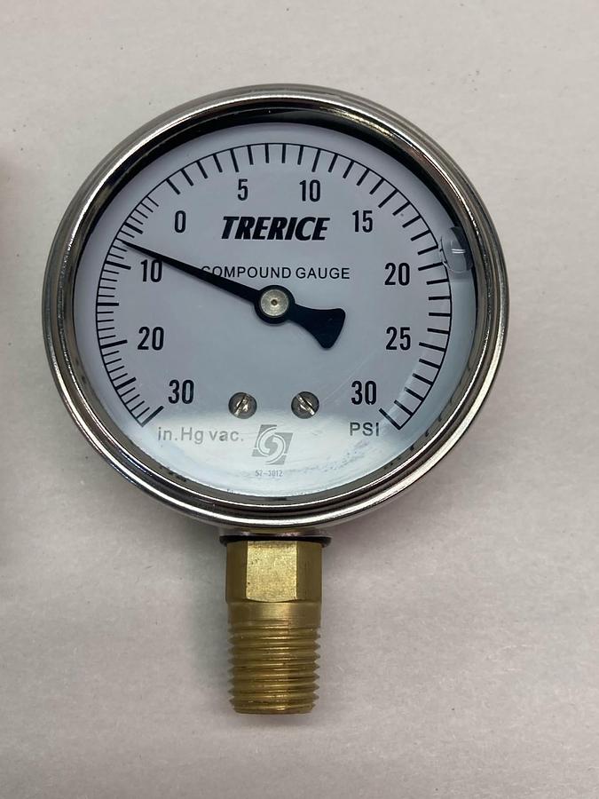 Trerice,Model D82103,Pressure Indicator Gauge 30"-30 PSI