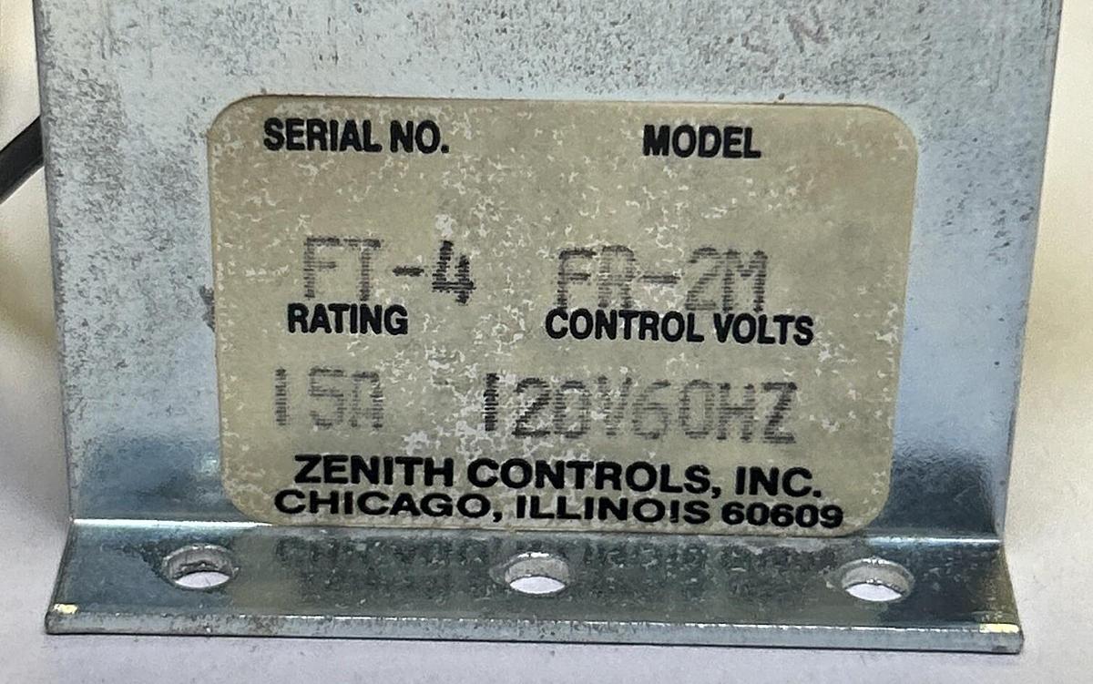 Used ZENITH CONTROLS,FR-2M,TIME DELAY TIMER