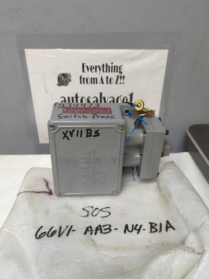 SOR,66V1-AA3-N4-B1A,PRESSURE SWITCH 12-100 PSI NOS