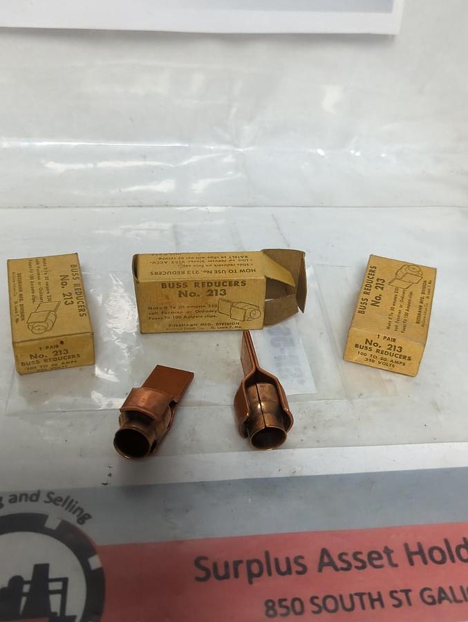 BUSSMANN,213,FUSE REDUCER SET 100 TO 30AMP 250 VOLT LOT OF 3 SETS NOS