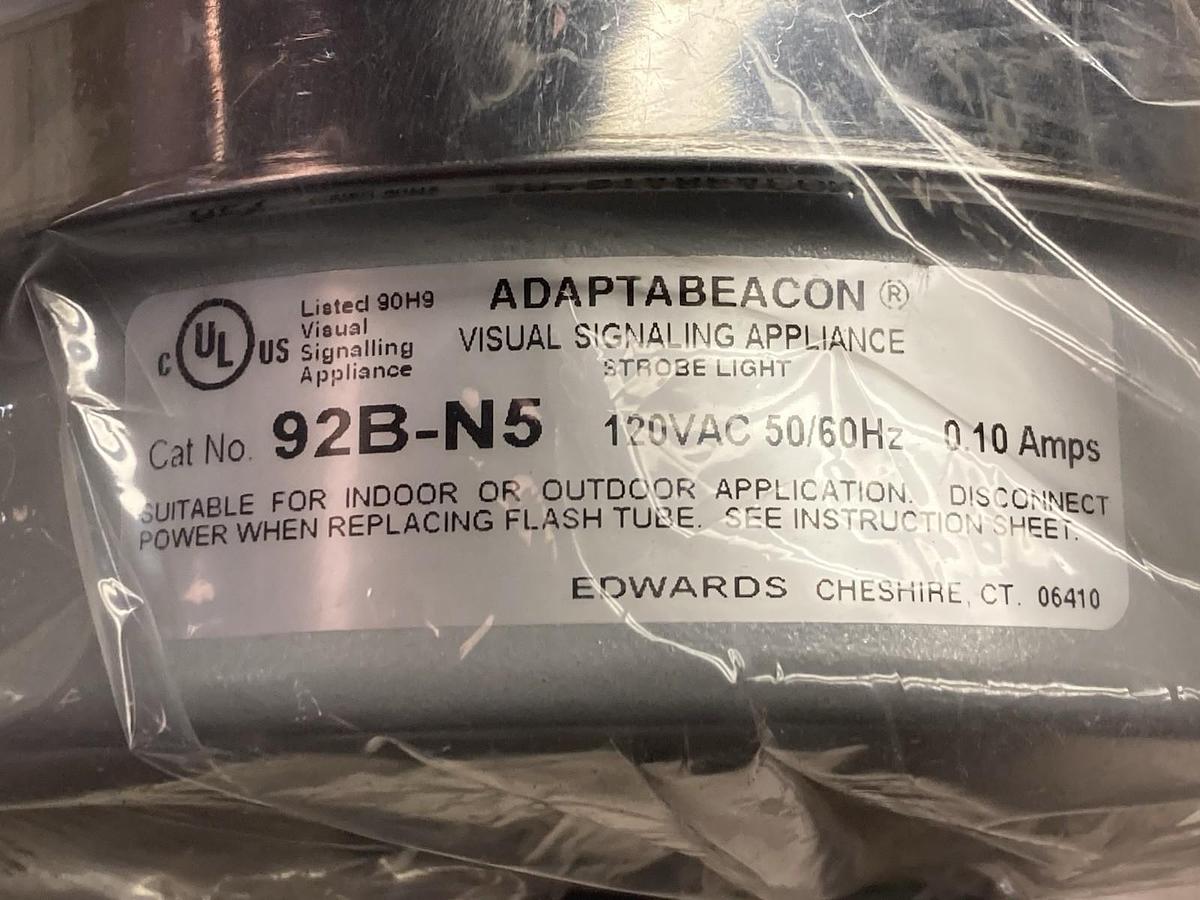 Edwards Signaling,92B-N5,AdaptaBeacon Light Duty Strobe Light 120Vac 50/60Hz