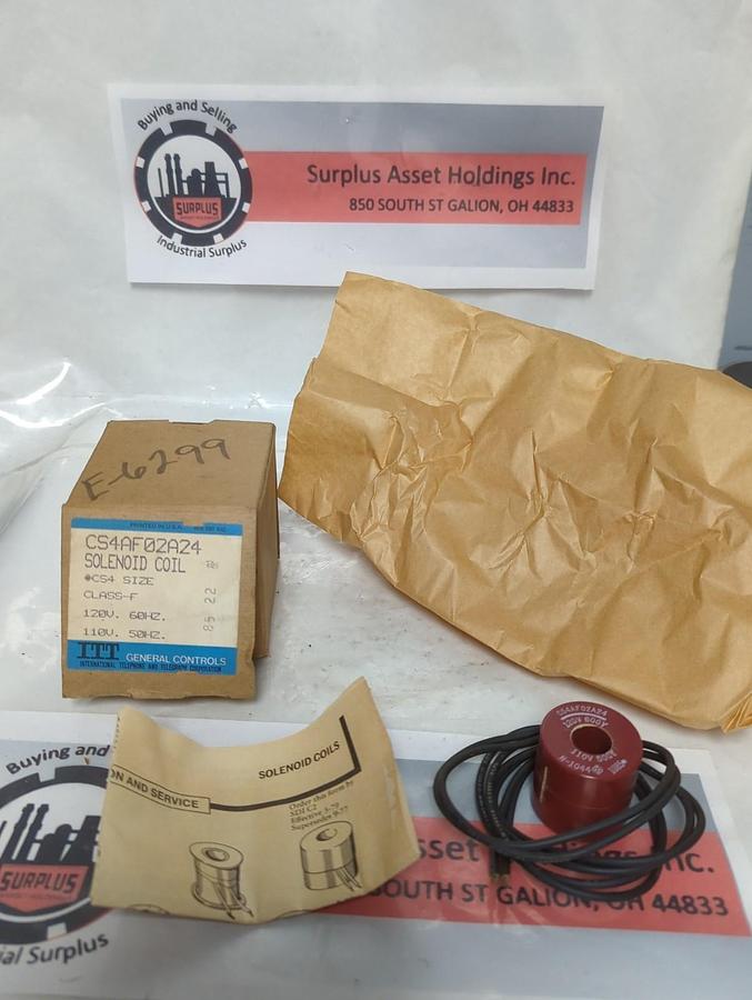 ITT GENERAL CONTROLS,CS4AF02A24,SOLENOID COIL 120/110V 60/50HZ NOS