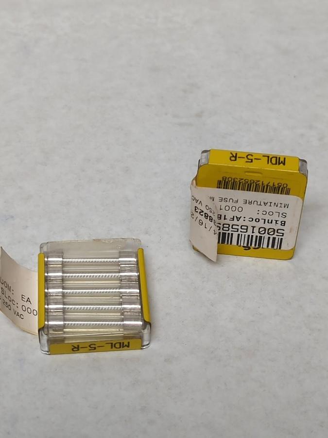COOPER BUSSMANN,MDL-5-R,GLASS FUSES LOT OF 10 NOS