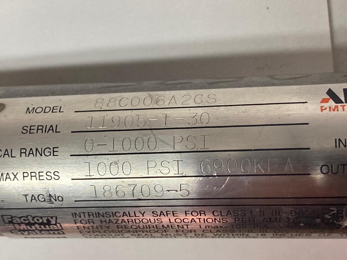 Ametek,88C006A2CS,Pressure Trasmitter