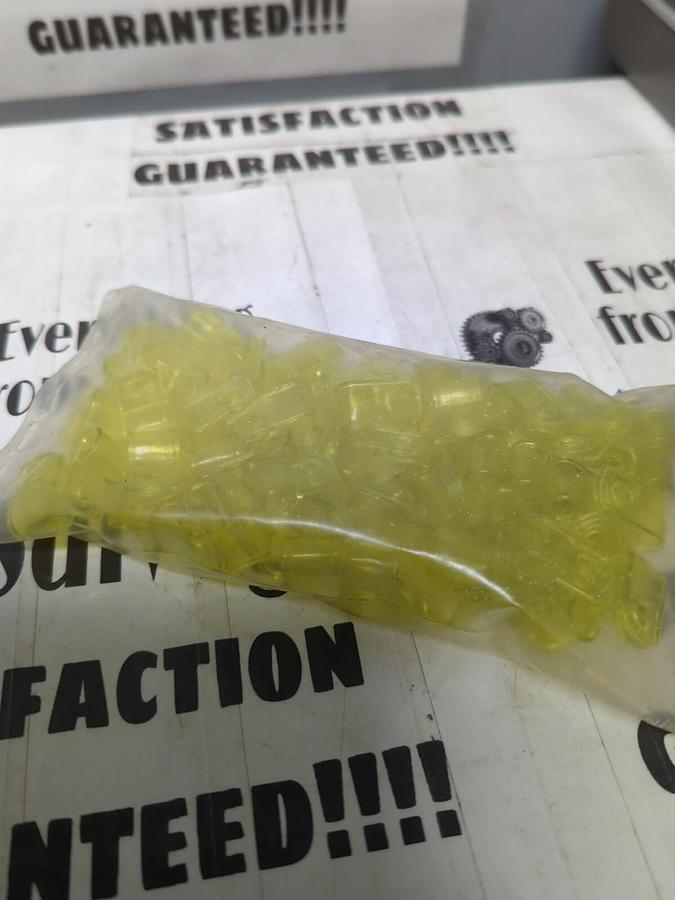 Used SPC VOLTREX,ECC-4,SINGLE LOOP AMBER PROPIONATE CLAMPS PACK OF 100 PCS NEW