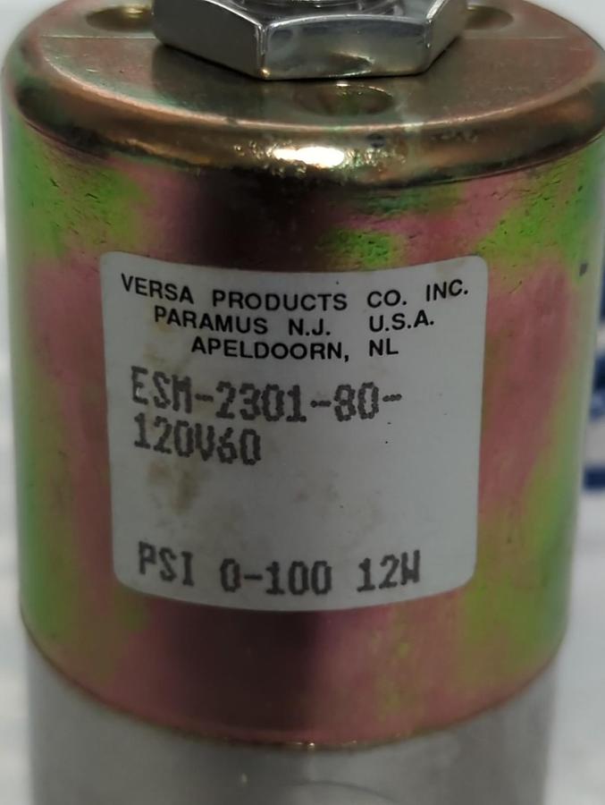 VERSA,ESM-2301-80-120V60,SOLENOID VALVE PSI 0-100 12W NOS