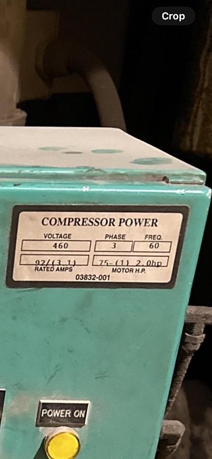 Used Sullivan Palatek,75UD,Rotary Screw Air Compressor 75Hp 460V 3PH