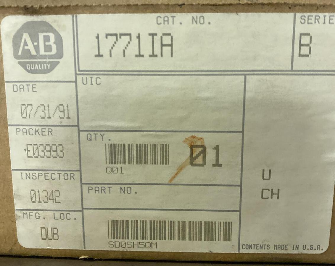 Allen Bradley,1771IA,Series B Input Module NOS