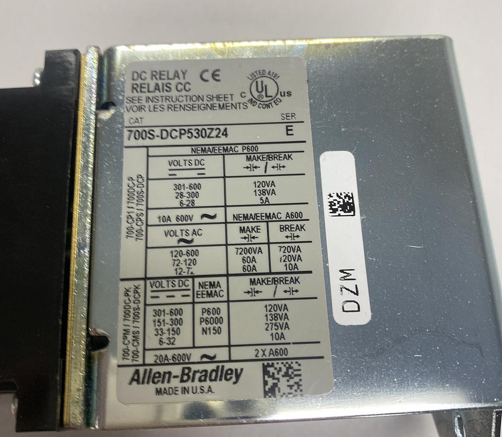 Used ALLEN BRADLEY,700S-DCP530Z24,SER E SAFETY CONTROL RELAY