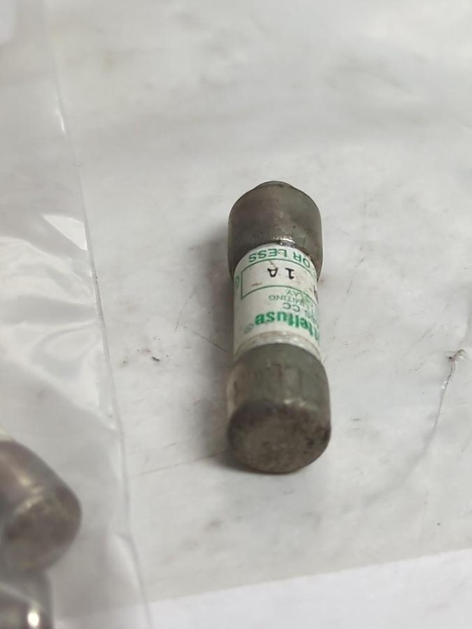Used LITTELFUSE,CCMR1,CLASS CC 1 AMP FUSE LOT OF 9 PRE-OWNED