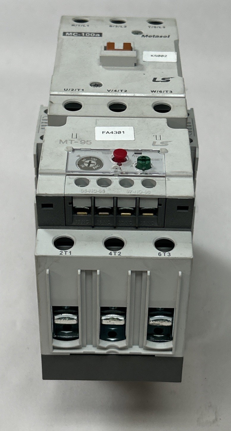 Used LS,MC-100A,CONTACTOR W/ MT-95 OVERLOAD RELAY