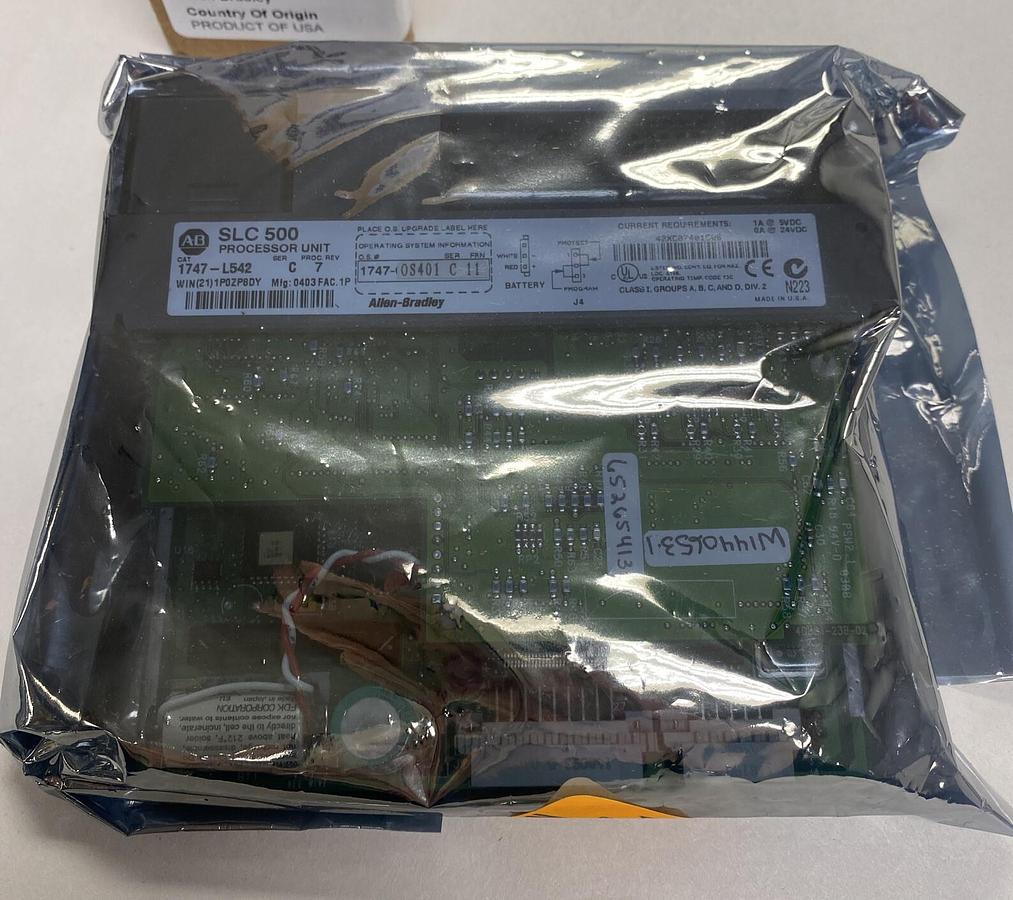 Used ALLEN BRADLEY,1747-L542,SER C PROC. REV 7 PROCESSOR UNIT REFURBISHED
