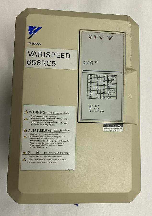 Used Yaskawa,656RC5,Varispeed Model CIMR-R5A2015