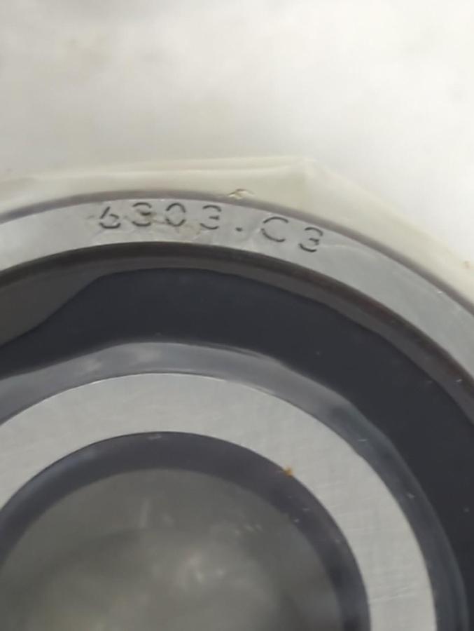 FAG,6303 2RSR C3,RUBBER SEALED BALL BEARING 17X47X14MM NOS