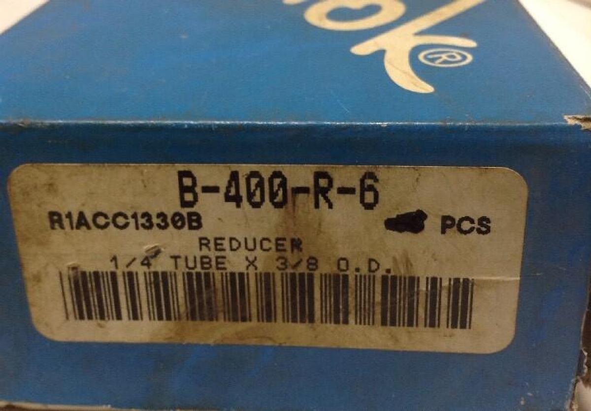 Swagelok,B-400-R-6,Reducers 1/4 Tube x 3/8 O.D. Box of 48