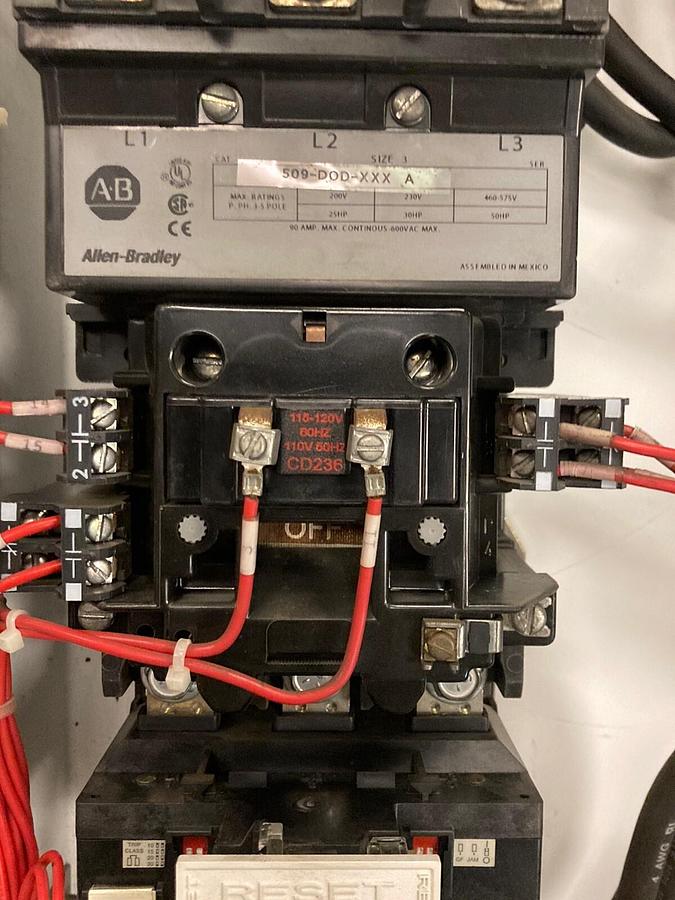 Used Allen-Bradley,2112-YUNGRNC73/1AI,Size 3 MCC Starter Bucket Series H