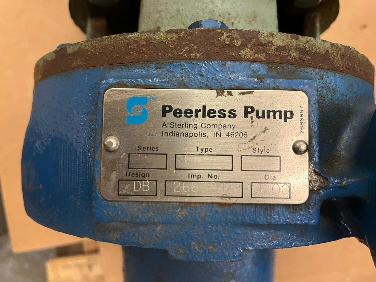 Used PEERLESS,2X3X6,CENTRIFUGAL PUMP 7.5HP 3480RPM 3PH