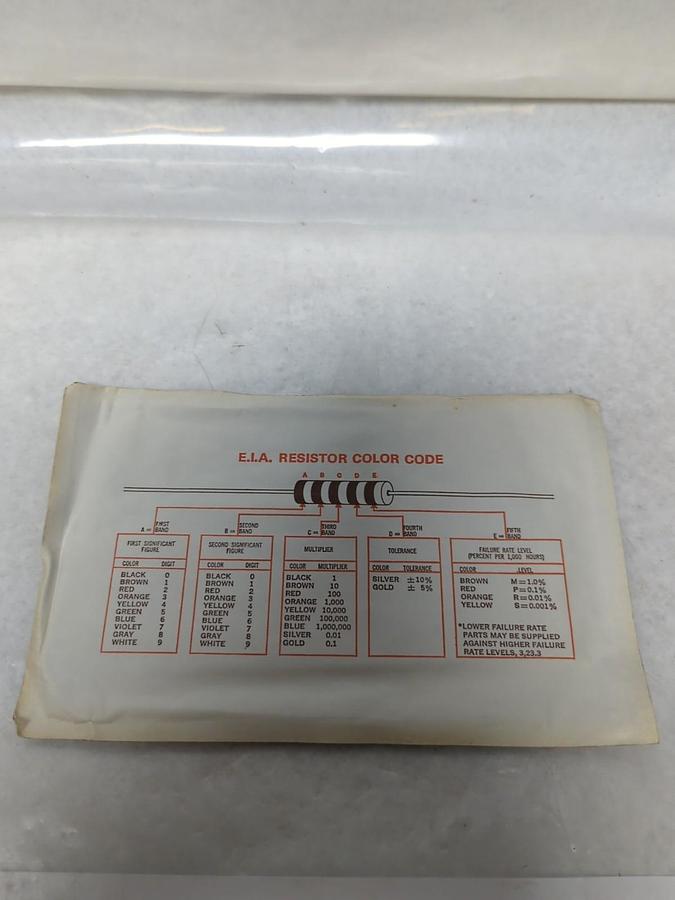 TRW,GBT 1/4,FIXED COMPOSITION RESISTOR 1000 OHMS 5% TOL PACK OF 50 PCS NOS