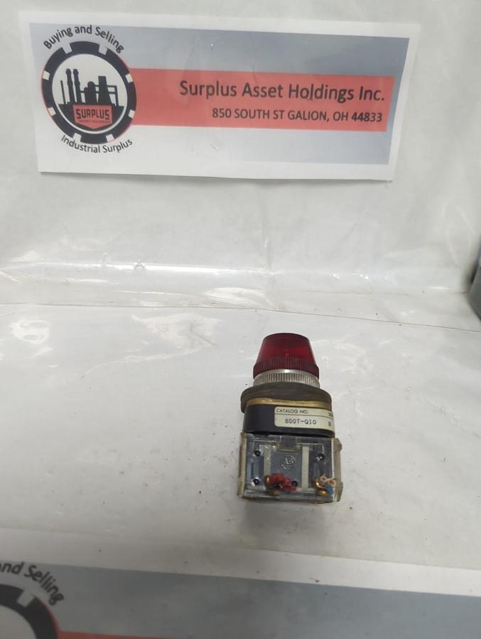Used ALLEN BRADLEY,800T-Q10,SERIES B RED PUSHBUTTON PRE-OWNED