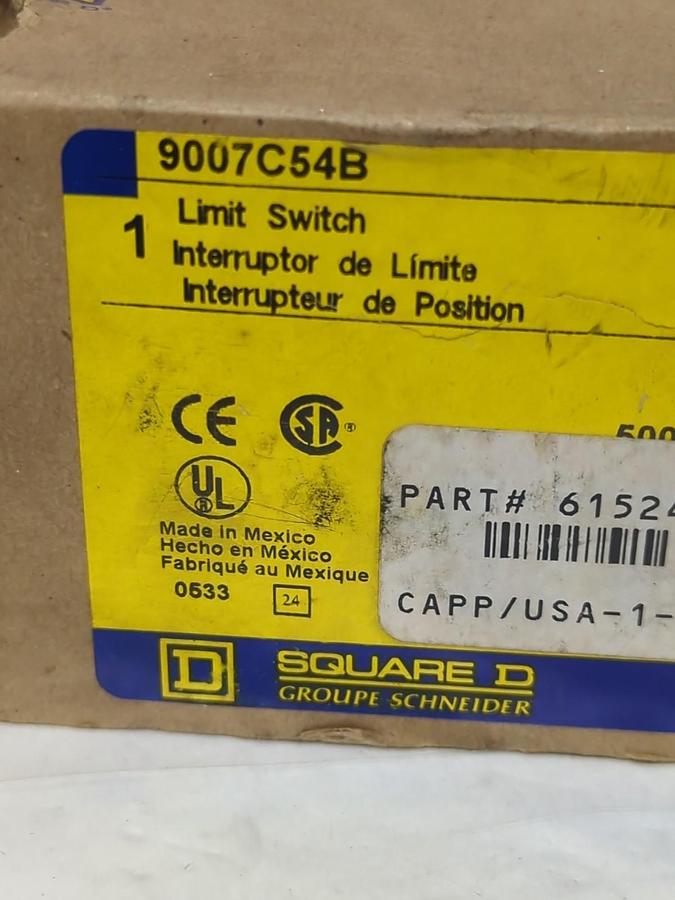 SQUARE D,9007C54B,LIMIT SWITCH SERIES A NOS