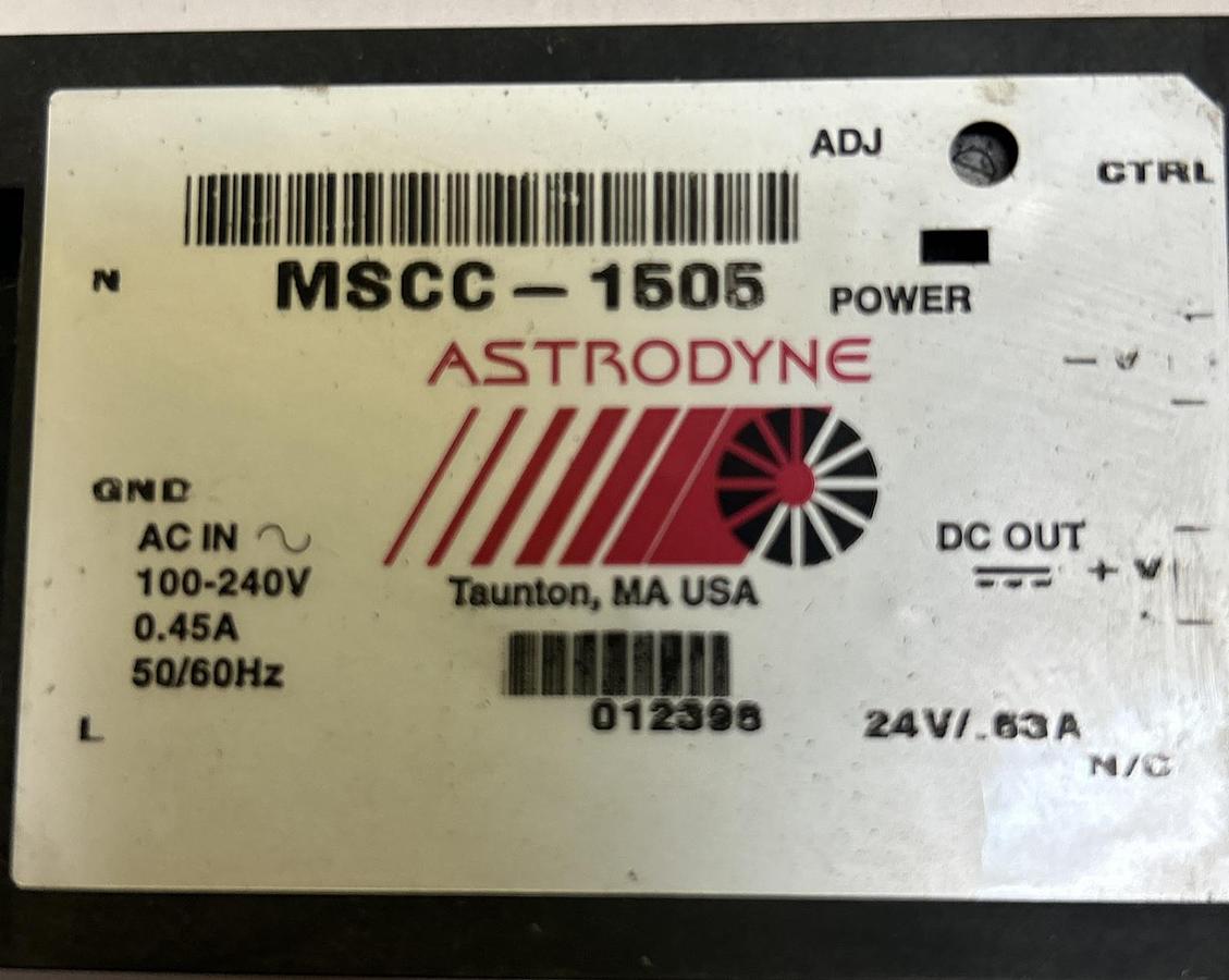 Used ASTRODYNE,MSCC-1505,POWER CONVERTER 100-240VAC