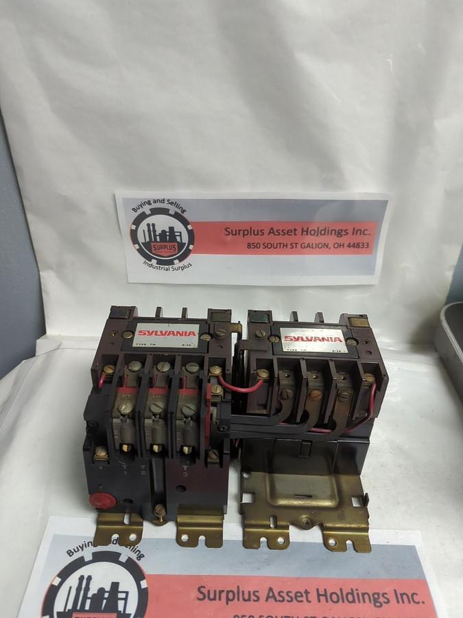 Used SYLVANIA,T30U031,REVERSING STARTER 27 AMPS SIZE 1 600V TYPE M PRE-OWNED