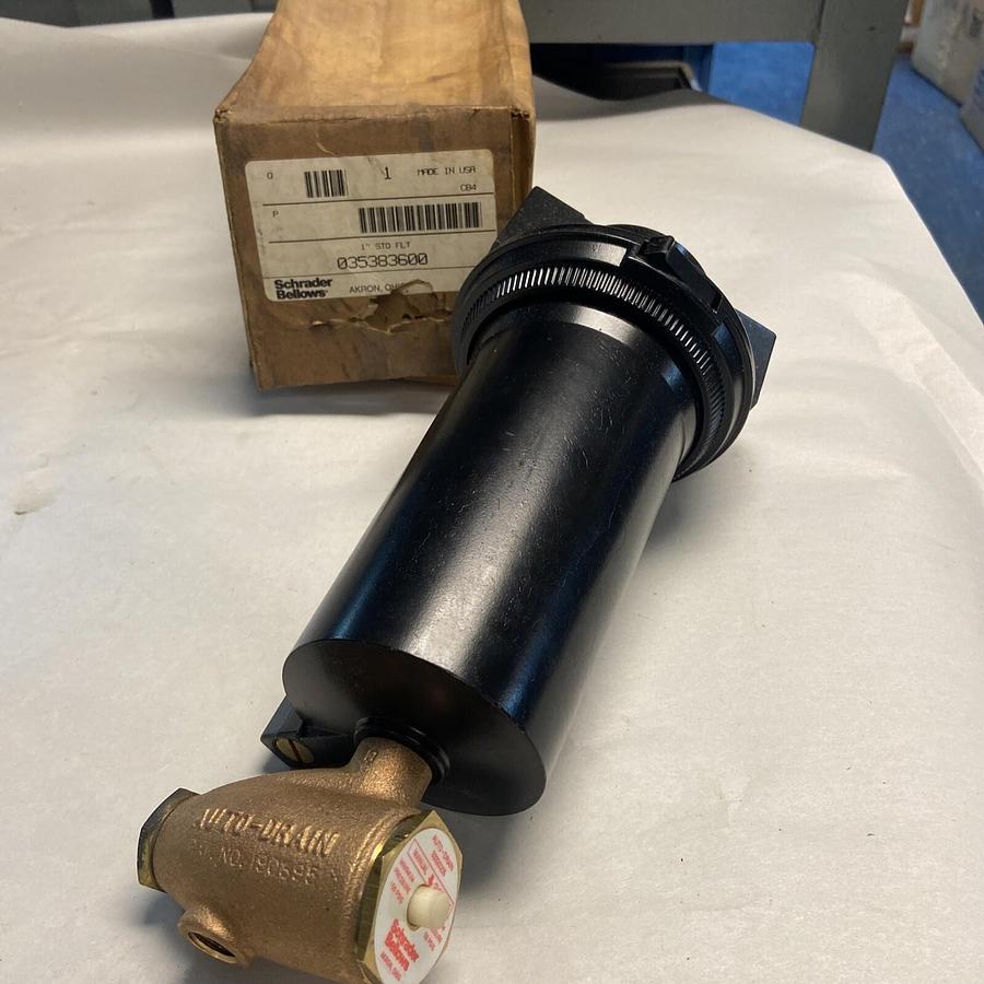 Used Schrader Bellows,35383600,1 INCH std Hydraulic Filter 3538-3600