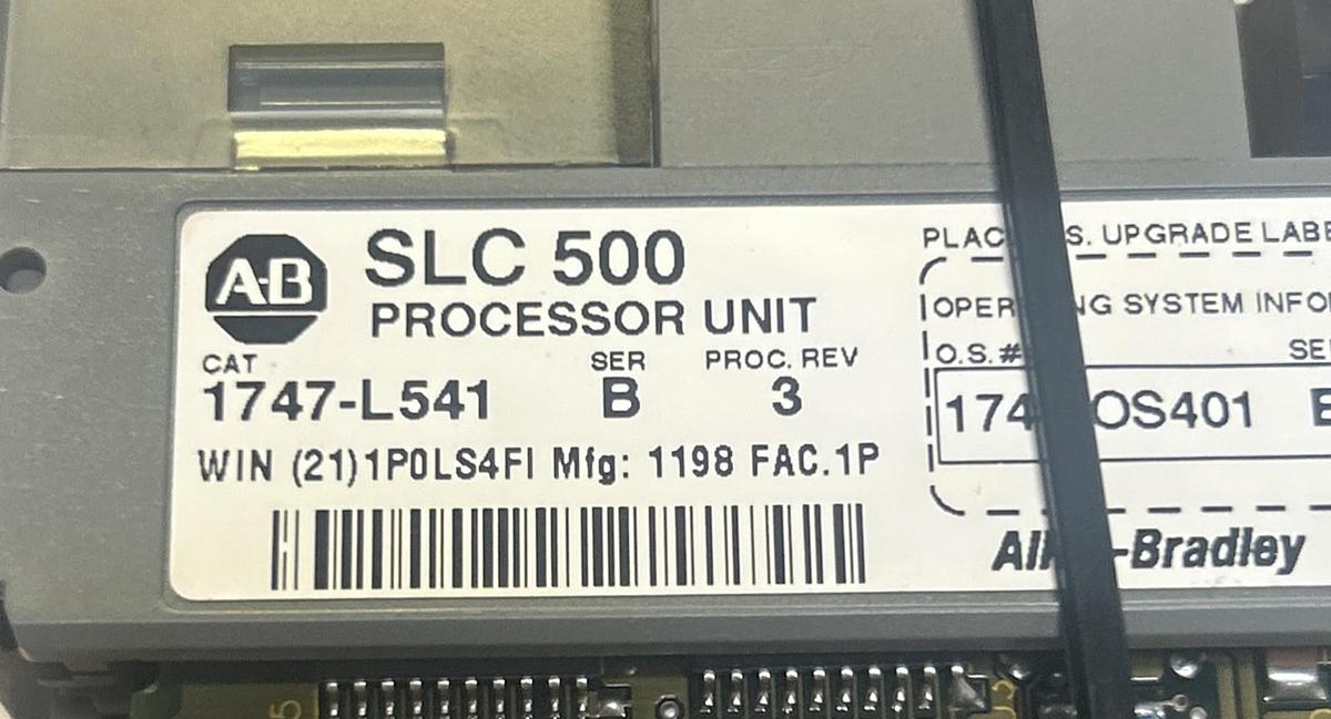 Used ALLEN BRADLEY,1747-L541,SER B SLC 500 PROCESSOR UNIT