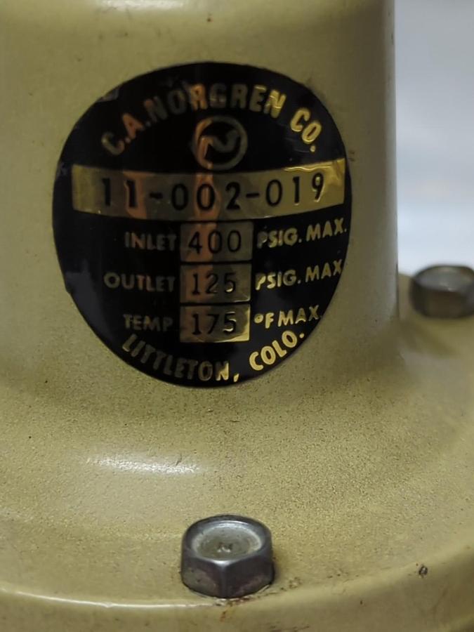 Used C.A. NORGREN,11-002-019,PRESSURE REGULATOR PRE-OWNED