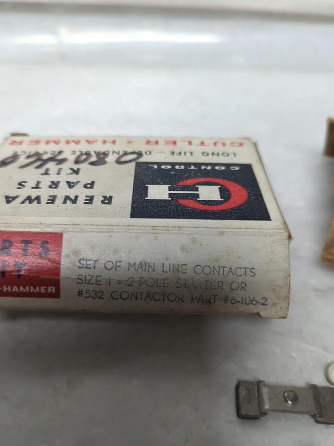 CUTLER HAMMER,6-106-2,CONTACTS 2-POLE SIZE 1 NOS