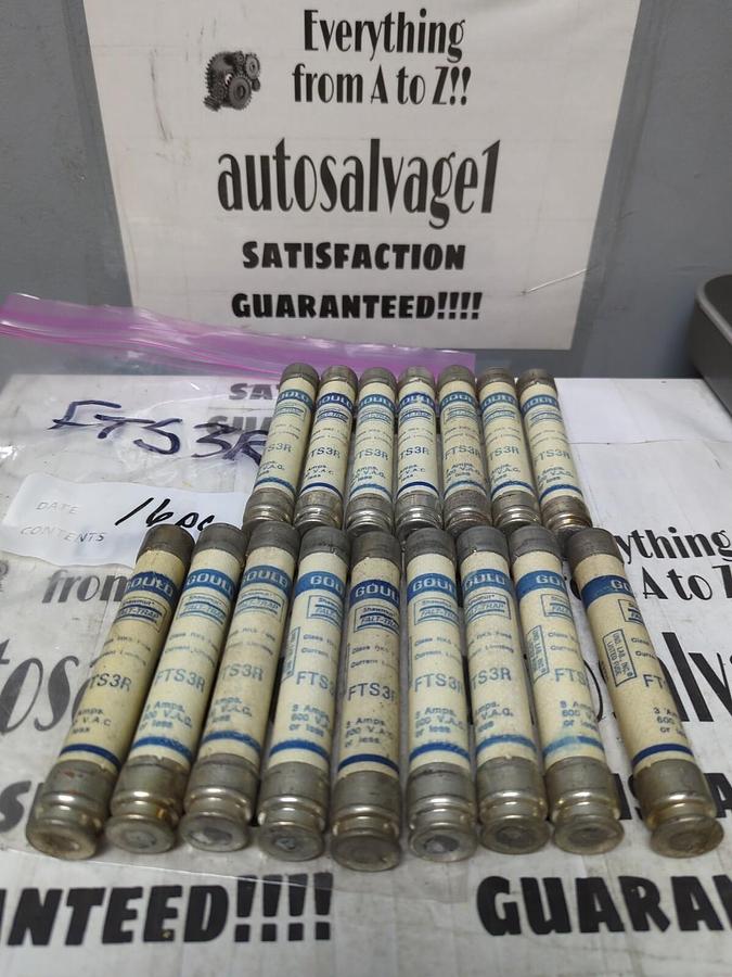 GOULD SHAWMUT,FTS3R,CURRENT LIMITING  3 AMP FUSES LOT OF 16 NOS