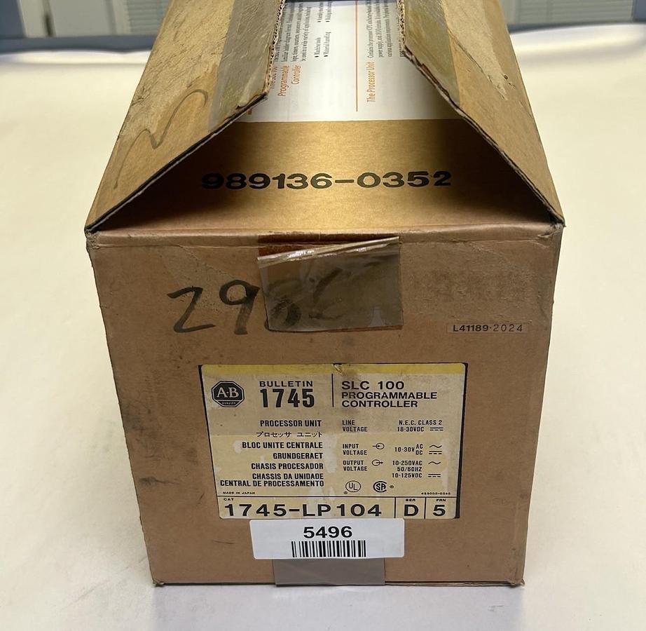 ALLEN BRADLEY,1745-LP104,PROGRAMMABLE CONTROLLER NOS