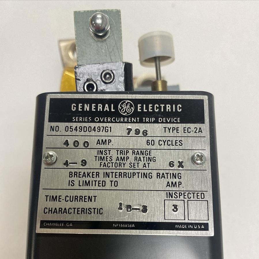 GENERAL ELECTRIC,0549D0497-G-1, OVERCURRENT TRIPPING DEVICE 500AMP NOS